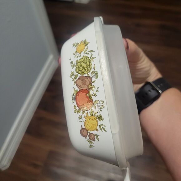 2 Corning Ware SPICE OF LIFE 1-3/4 Cup Casserole Dish with Snap on Lids P-41-B - Picture 11 of 13